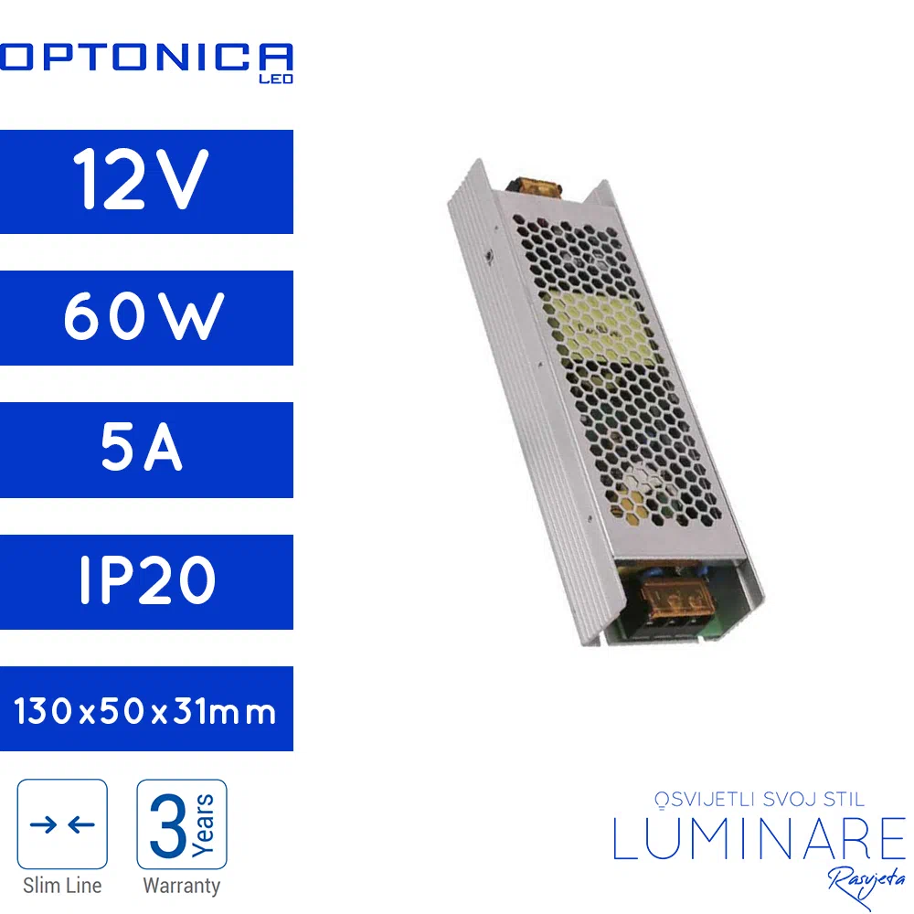 napajanje 60w 5a 12v slim premium series-luminare rasvjeta