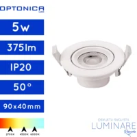 LED DOWNLIGHTER COB 5W OKRUGLI BIJELI
