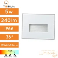 STUBIŠNA UGRADBENA SVJETILJKA A105 5W 3CCT IP66 BIJELA
