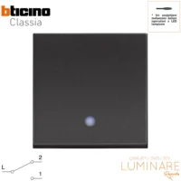 prekidac izmjenicni osvijetljen-bticino classia-crni-rg4003m2l-luminare rasvjeta