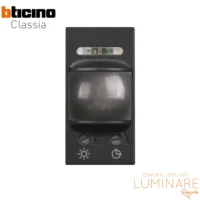 sklopka sa ic detektorom pokreta-bticino classia-1m-luksomat-vremenska odgoda-crni-rg4431-luminare rasvjeta