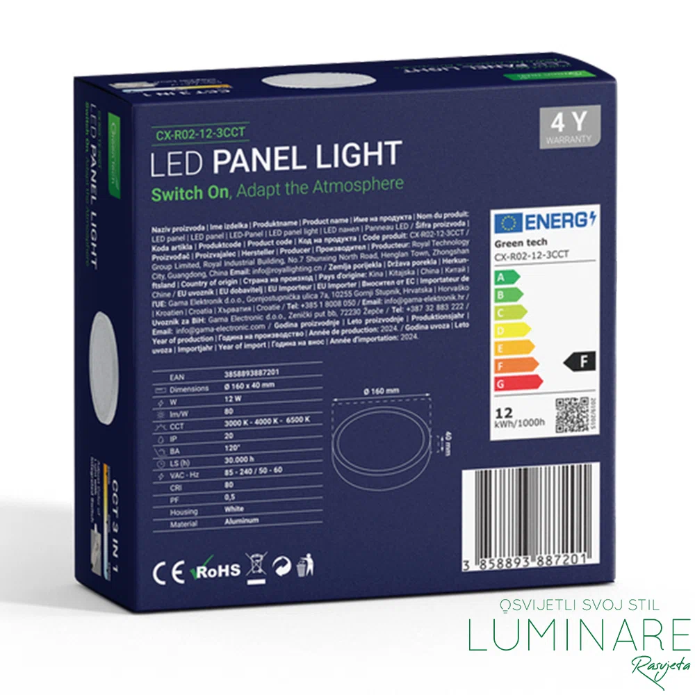 LED PANEL 12W OKRUGLI NADGRADNI - Slika 4