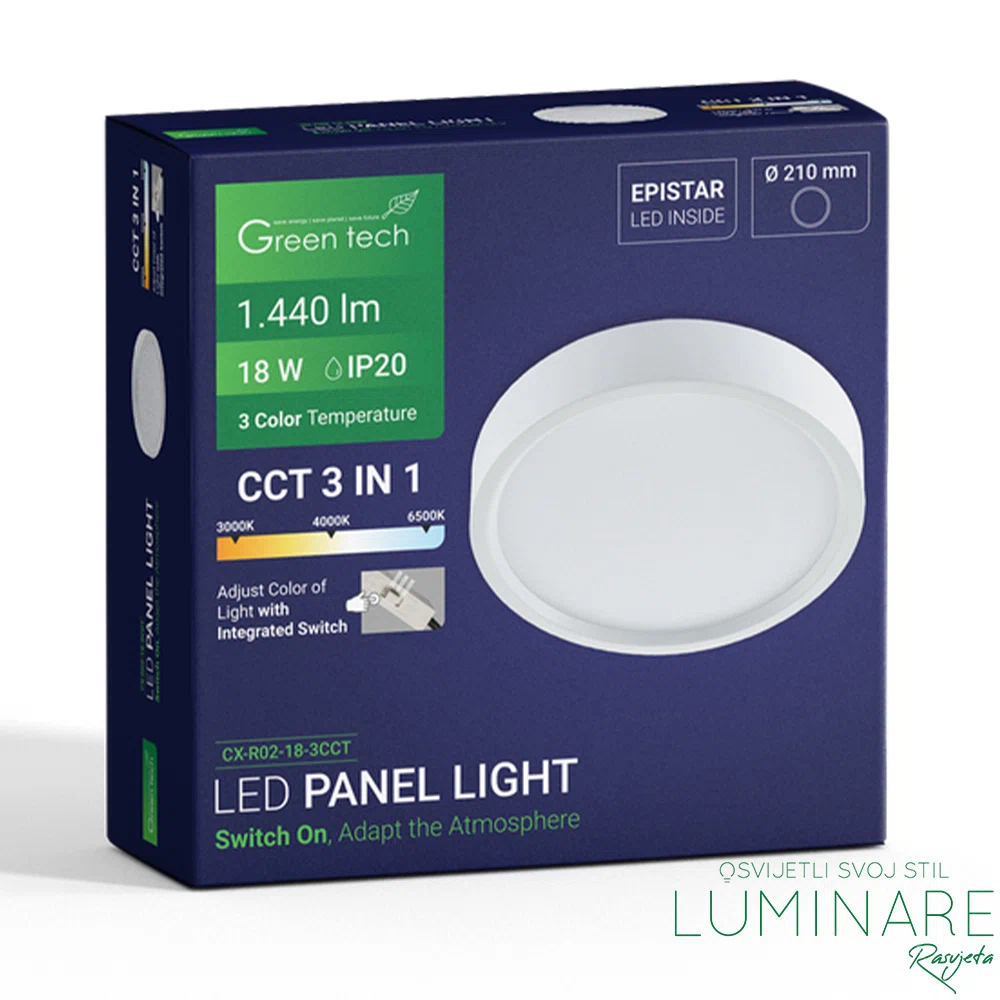LED PANEL 18W OKRUGLI NADGRADNI - Slika 3