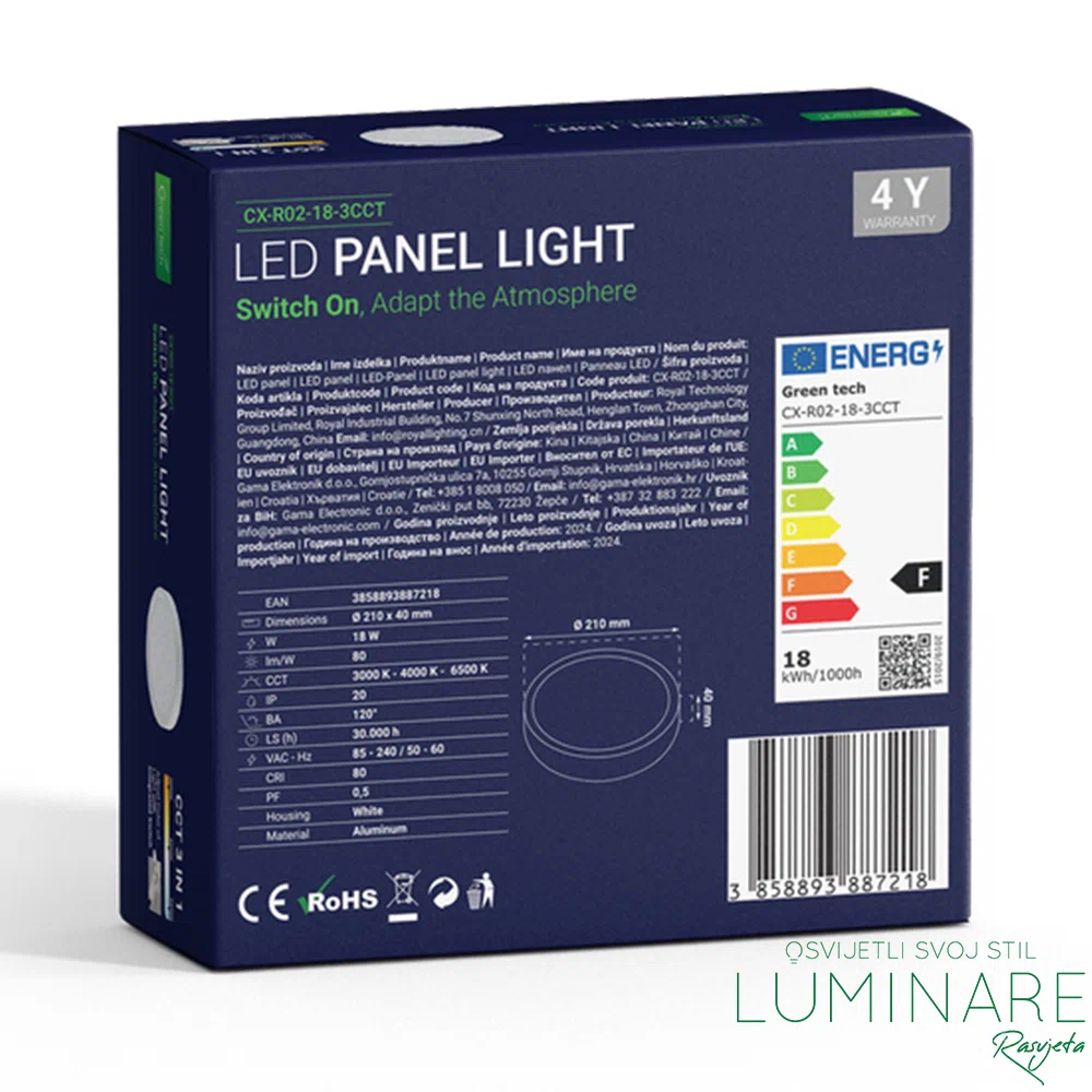 LED PANEL 18W OKRUGLI NADGRADNI - Slika 4