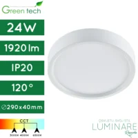 led panel-okrugli-nadgradni-24w-bijeli-cct prekidač-ip20-4 godine jamstva-green tech-luminare rasvjeta