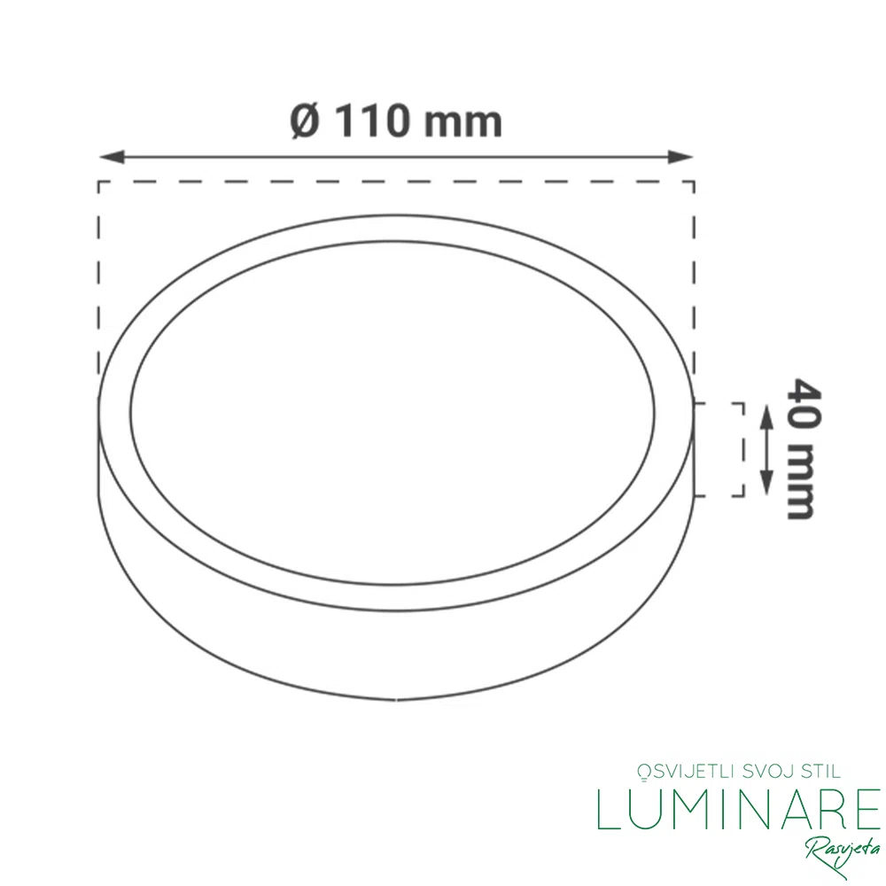 LED PANEL 6W OKRUGLI NADGRADNI - Slika 2