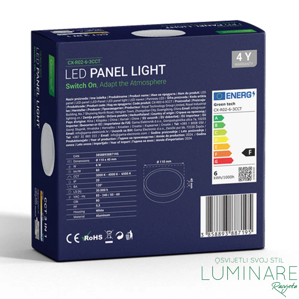 LED PANEL 6W OKRUGLI NADGRADNI - Slika 4