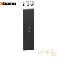 tipka za prekidac oznaka zvono 1m-crna-bticino living now-luminare rasvjeta