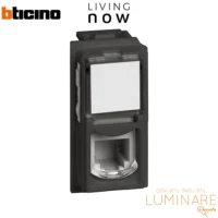 telefonska uticnica rj11-crna-bticino living now-kg4258rj11