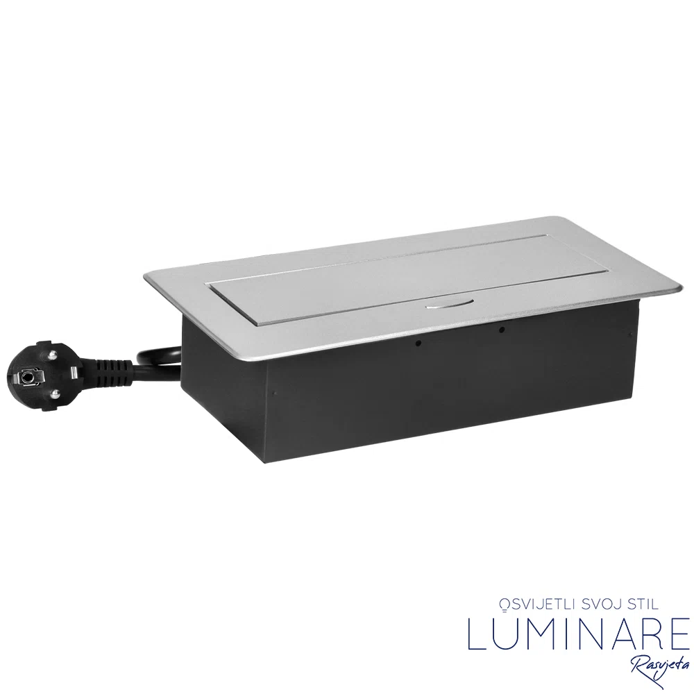UGRADBENA UTIČNICA ZA NAMJEŠTAJ 2xŠUKO 2xUSB (A+C) SREBRNA - Slika 3