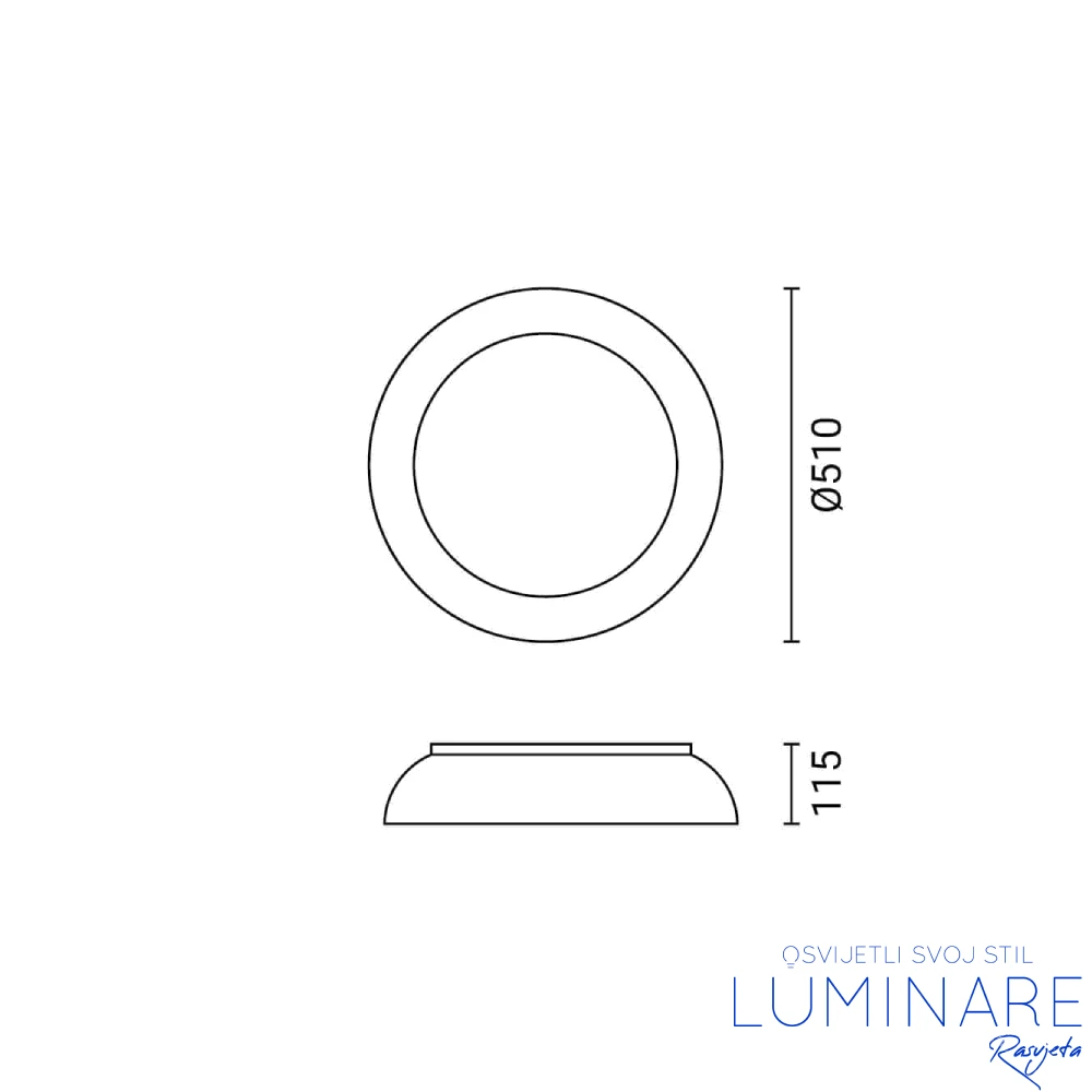 LED plafonjera 24W PD24-A7 WHITE+WOOD - Slika 4
