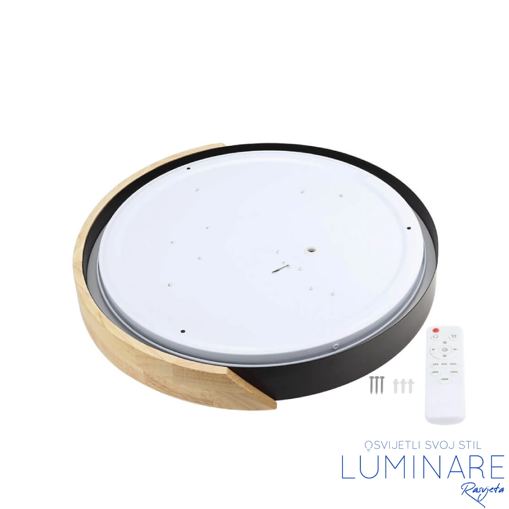 LED plafonjera 48W PD48-A7 BLACK+WOOD - Slika 7
