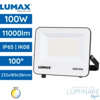 LUMAX LED reflektor snage 100W (11000 lm, 110 lm/W) u 3CCT izvedbi.