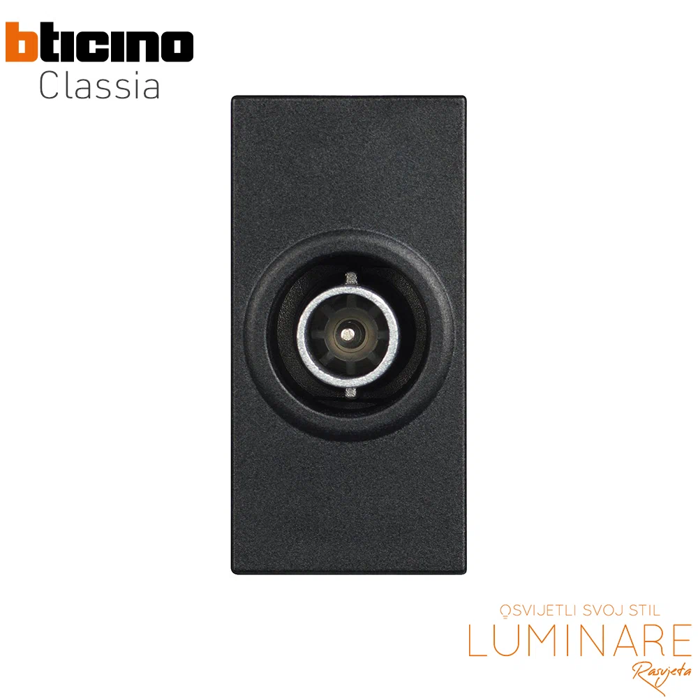 tv uticnica završna bticino classia-crna-1m-luminare rasvjeta