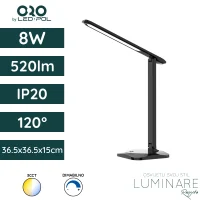 stolna led svjetiljka LED oro antila 8w 520lm 120-kut ip20 365 x 365 x 150mm ORO33059