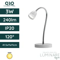 stolna led svjetiljka LED oro larus clip 3w 240lm 120-kut ip20 400 x 60 x 100mm ORO33048