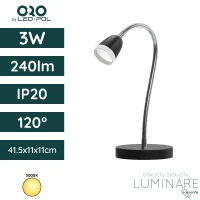 stolna led svjetiljka LED oro larus clip 3w 240lm 120-kut ip20 400 x 60 x 100mm ORO33049