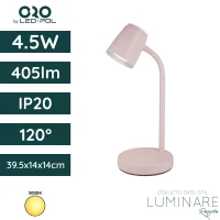 stolna led svjetiljka LED oro vero 4.5w 405lm 120-kut ip20 380 x 140 x 140mm ORO33045