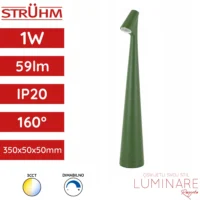 Struhm grot stolna led svjetiljka zelena ip20 3CCT usb punjiva luminare rasvjeta