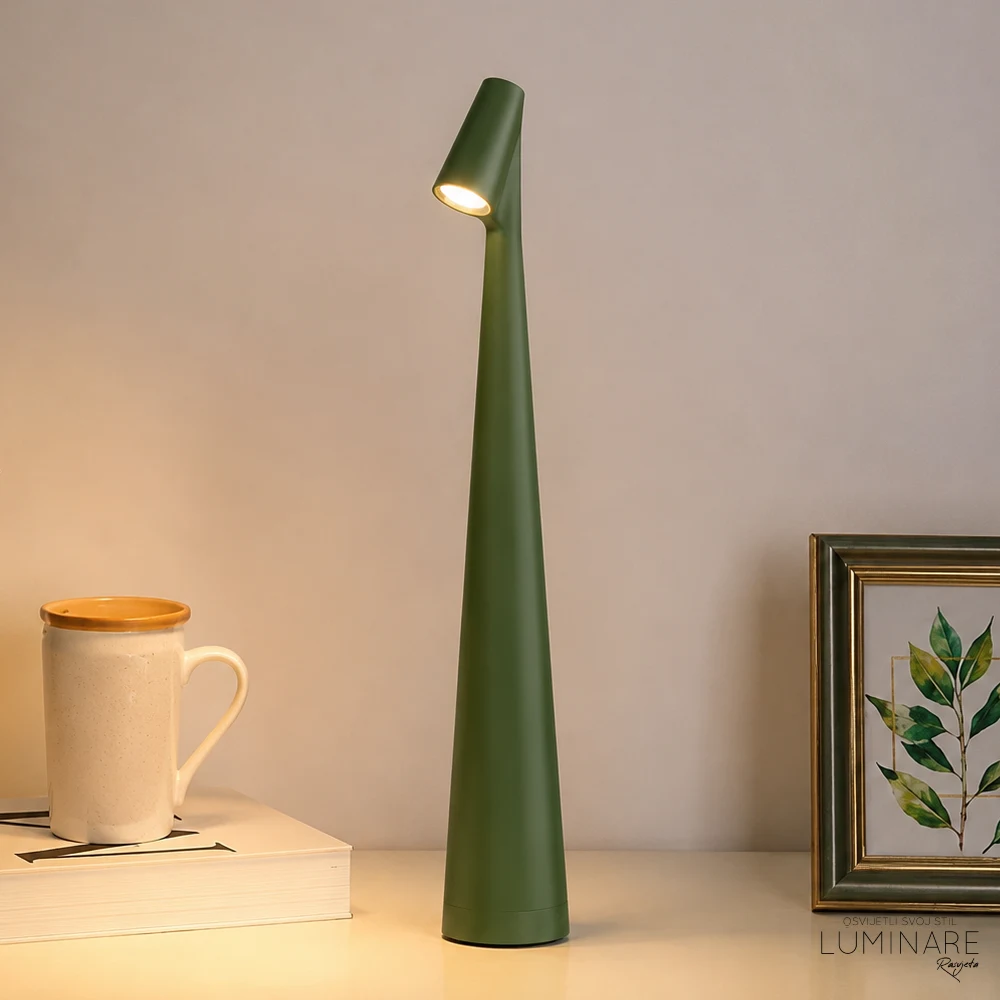 STOLNA LED SVJETILJKA PUNJIVA GROT ZELENA IP20 - Slika 2