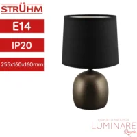 stolna svjetiljka struhm atena c ip20 crna luminare rasvjeta