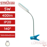 stolna svjetiljka struhm dori clip plava 5w 430lm 140-kut ip20 360x160x65mm 02867