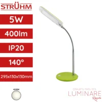 stolna svjetiljka struhm dori zelena 5w 400lm 140-kut ip20 295x130x130mm 02789