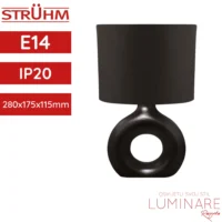 stolna svjetiljka struhm golf ip20 crna luminare rasvjeta