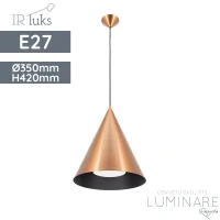 visilica irluks FY-PEA364-35-CP E27 COPPER D350xH420 luminare rasvjeta